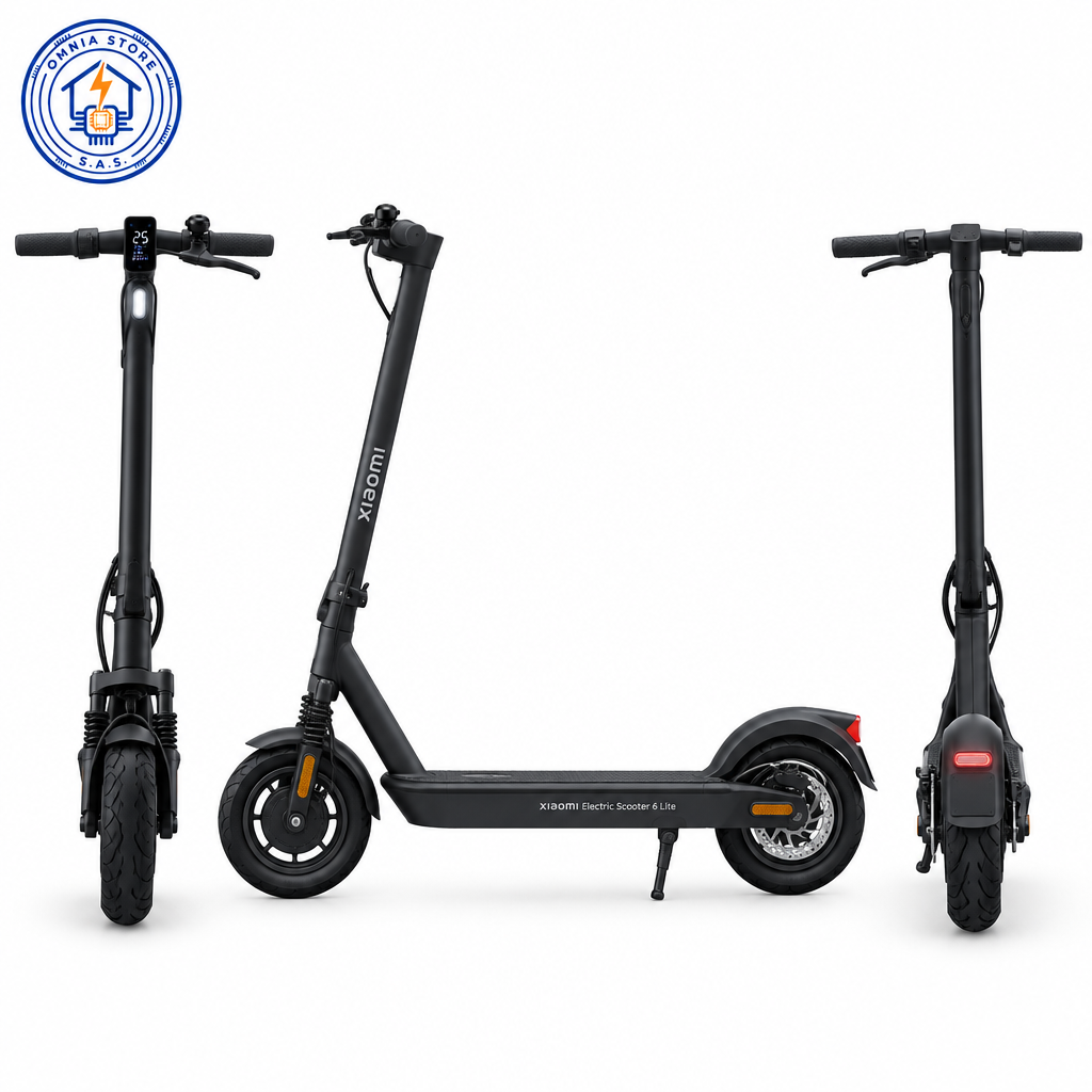 Xiaomi Scooter 6 Lite - Vista producto con logo Omnia Store