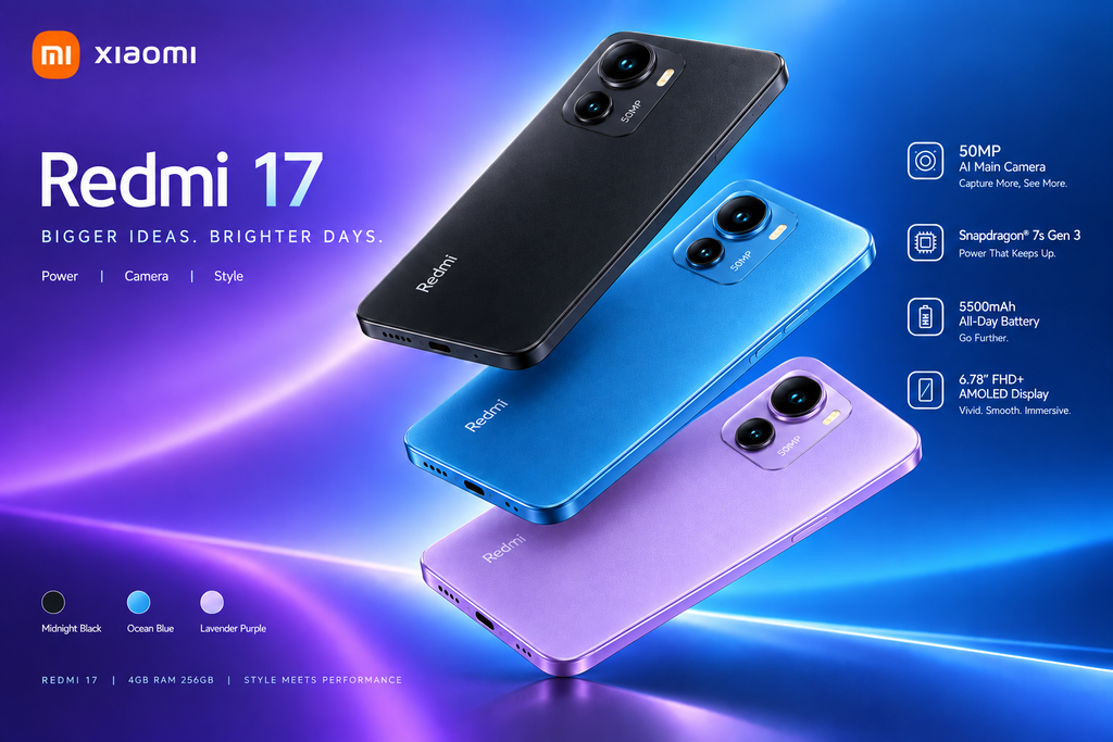 Xiaomi Redmi 17 256GB - Banner 3 colores