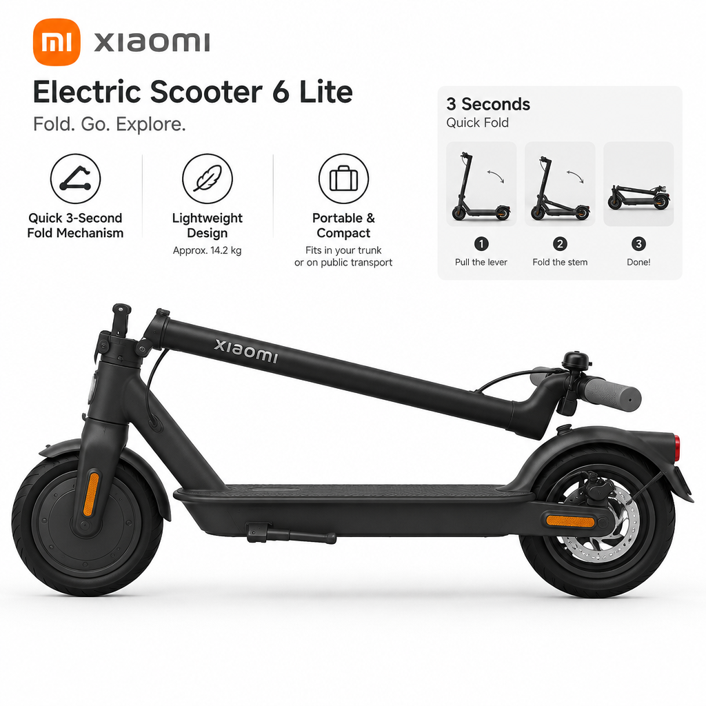 Xiaomi Electric Scooter 6 Lite - Sistema plegable