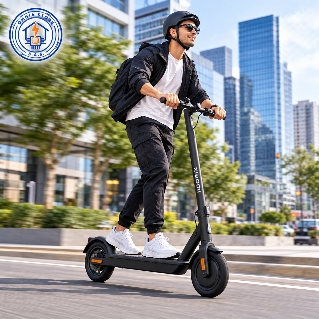 Xiaomi Scooter 6 Lite - En ciudad con logo Omnia Store