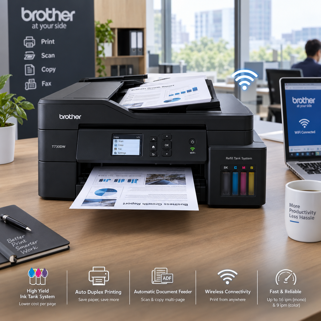 Brother T730DW - En uso