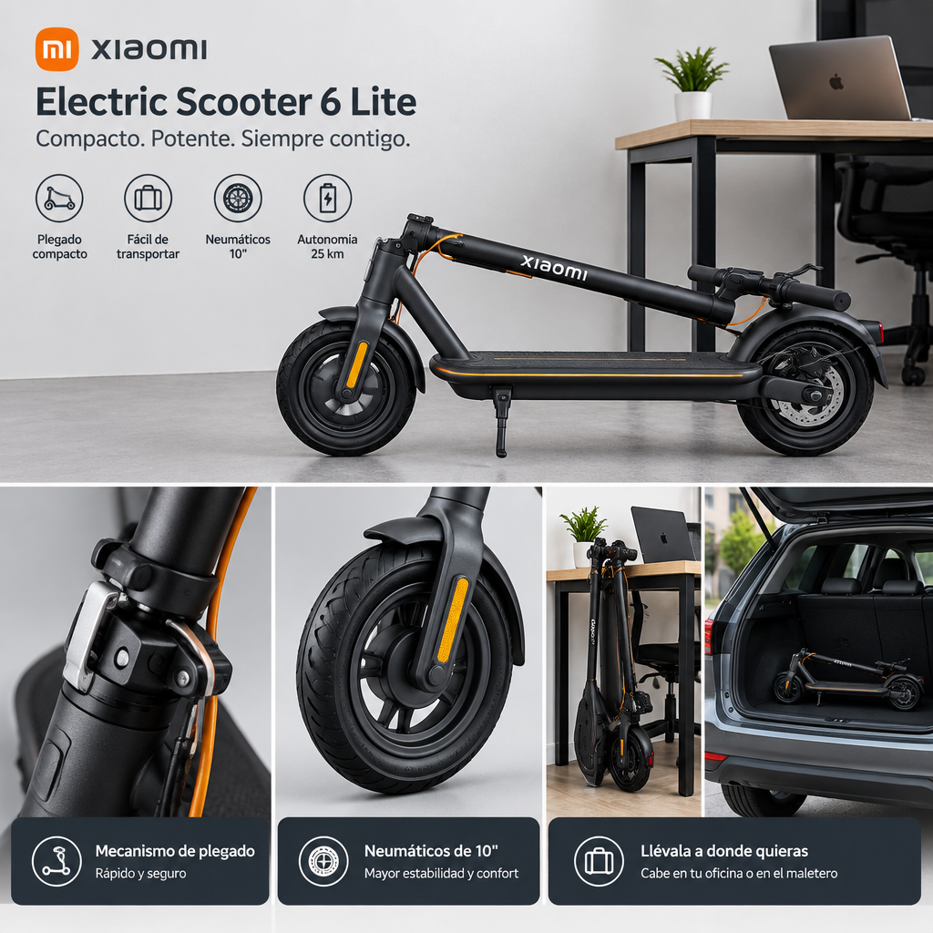 Xiaomi Scooter 6 Lite - Plegada