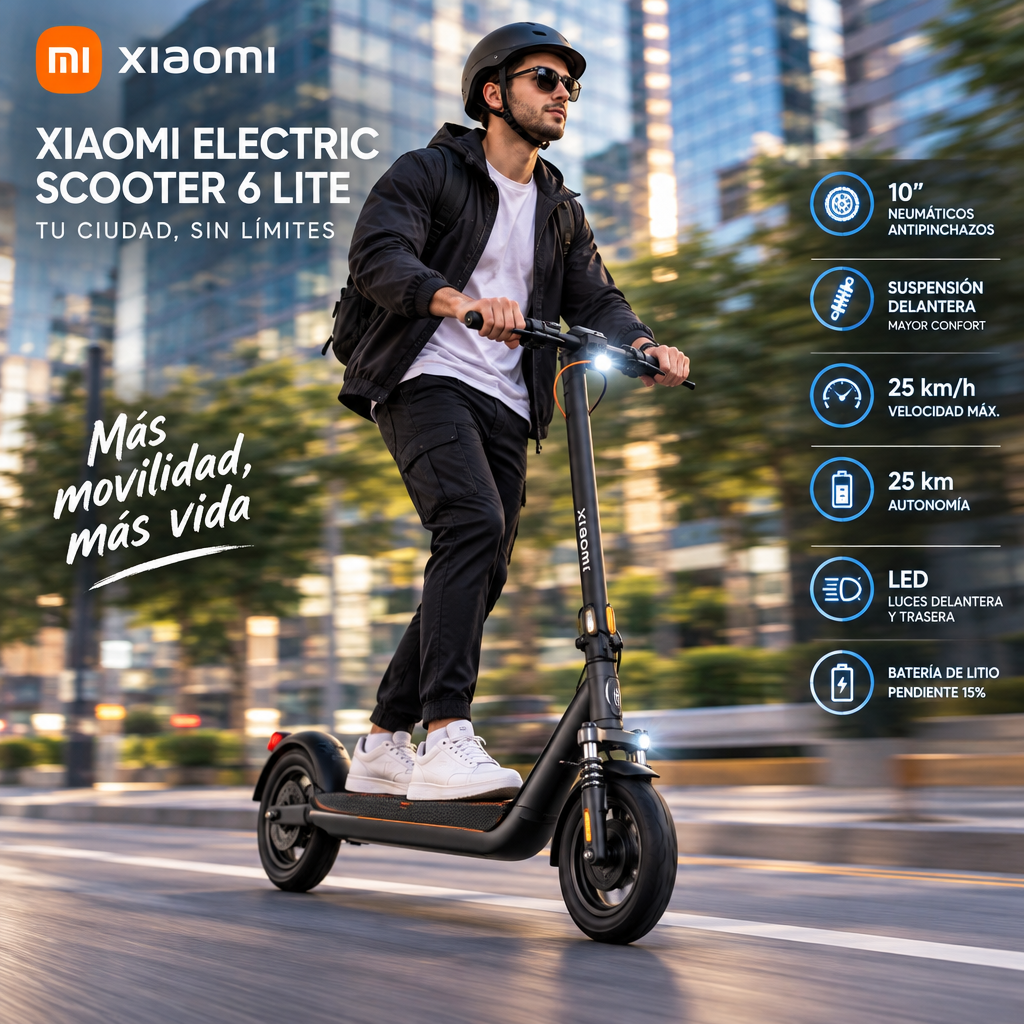 Xiaomi Scooter 6 Lite - En ciudad