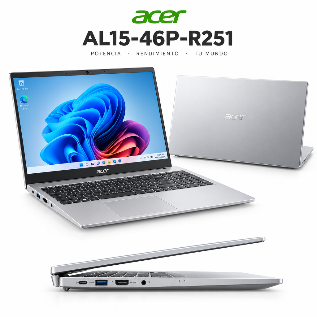 Acer AL15-46P-R251 - Vista frontal abierta